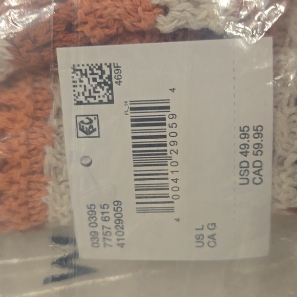 NWT AEO Open-Backed Crochet Mini Dress Large White Red Coral Pink - Picture 5 of 5